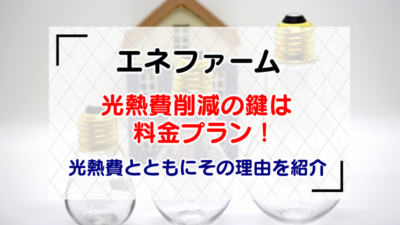 【エネファーム】光熱費削減の鍵は料金プラン！光熱費とともにその理由を紹介